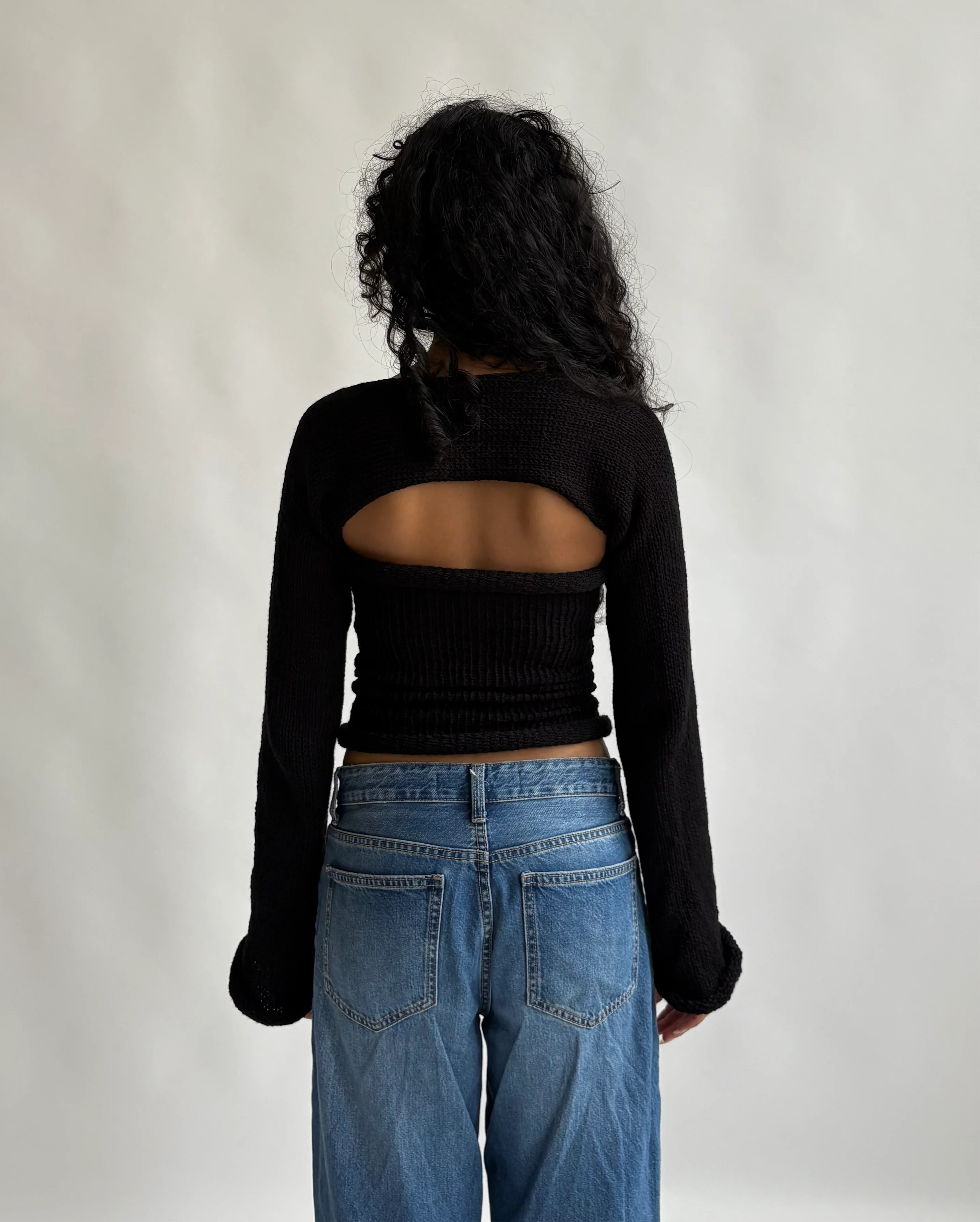 3D rose top - Black - Image 5