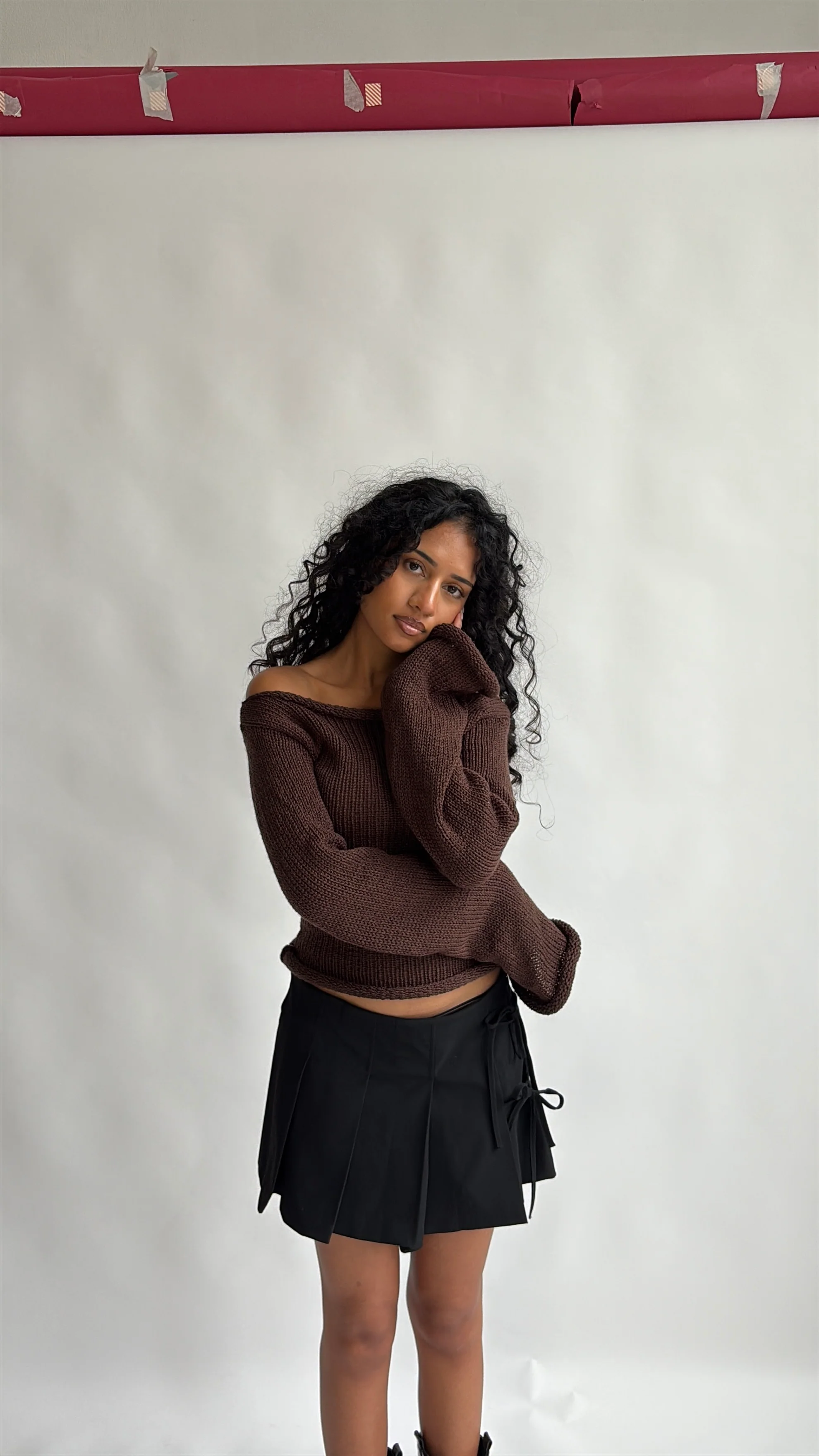 The boatneck top - Chocolate brown - Image 4