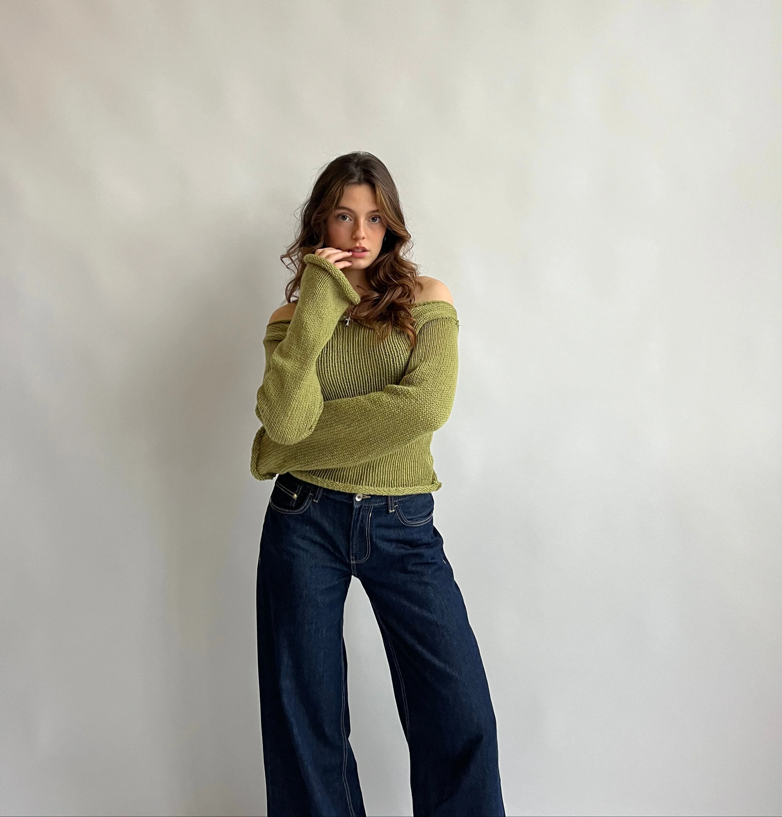 The boatneck top - Olive green - Image 4