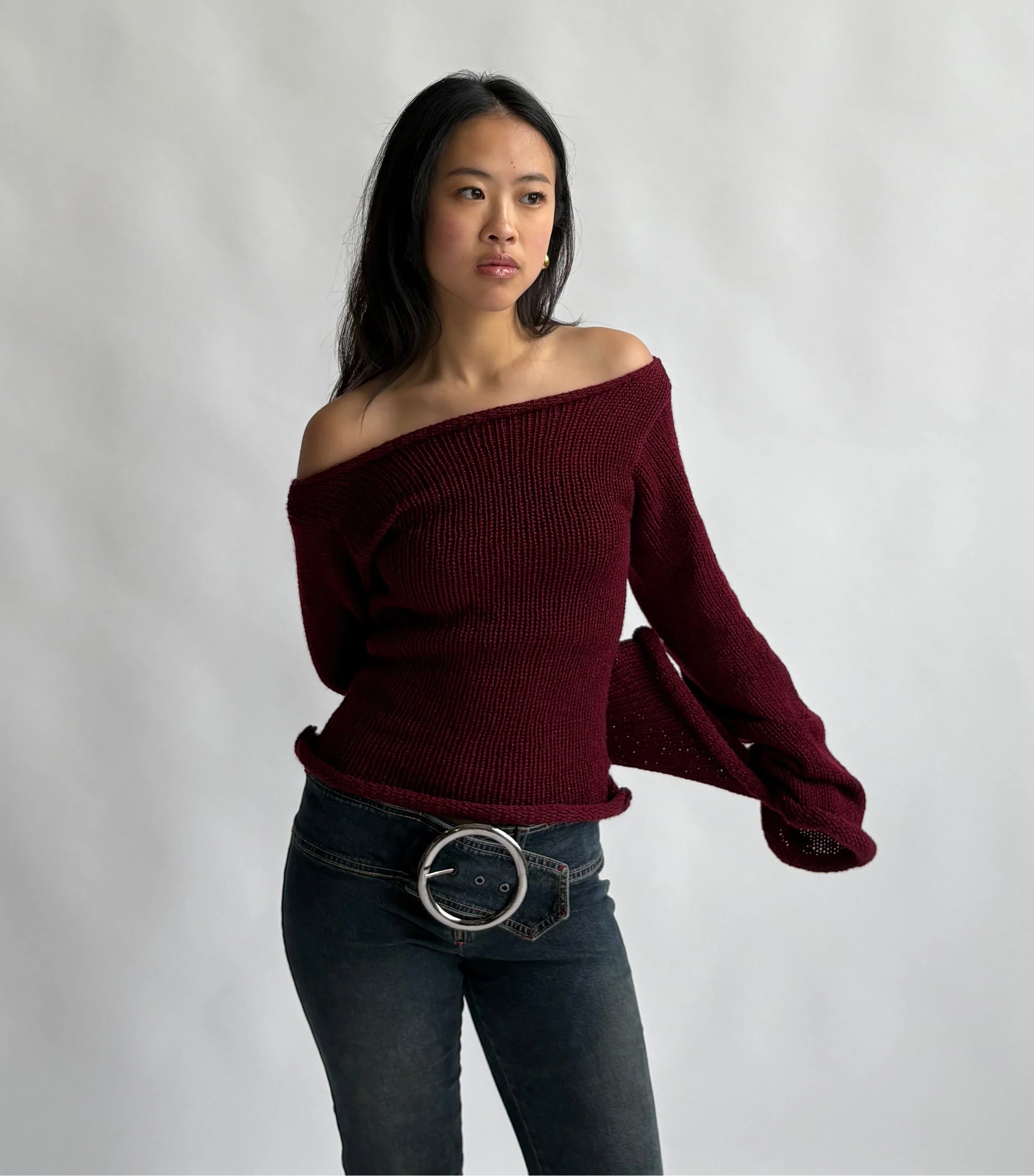 The boatneck top - Cherry red - Image 3