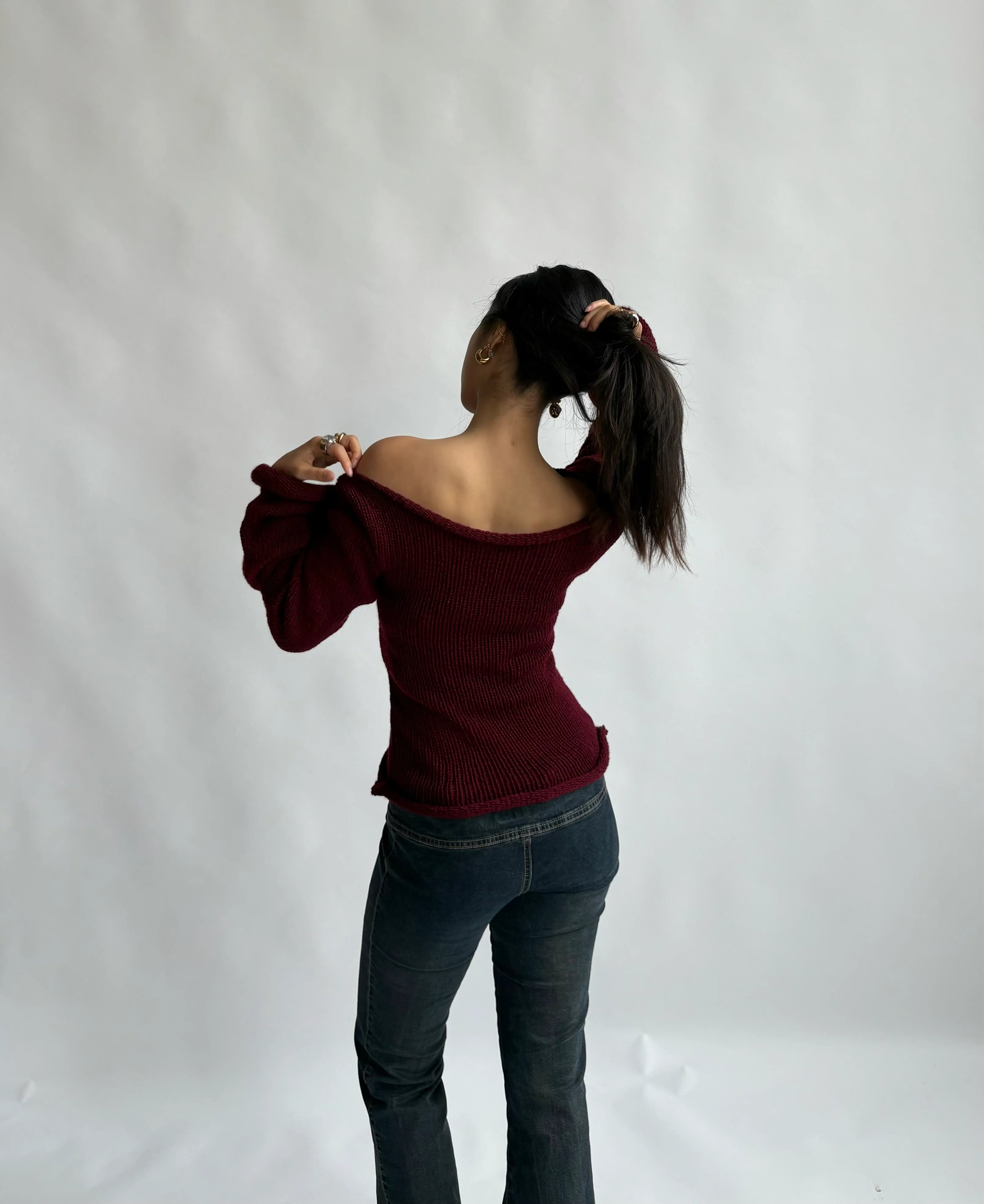 The boatneck top - Cherry red - Image 4