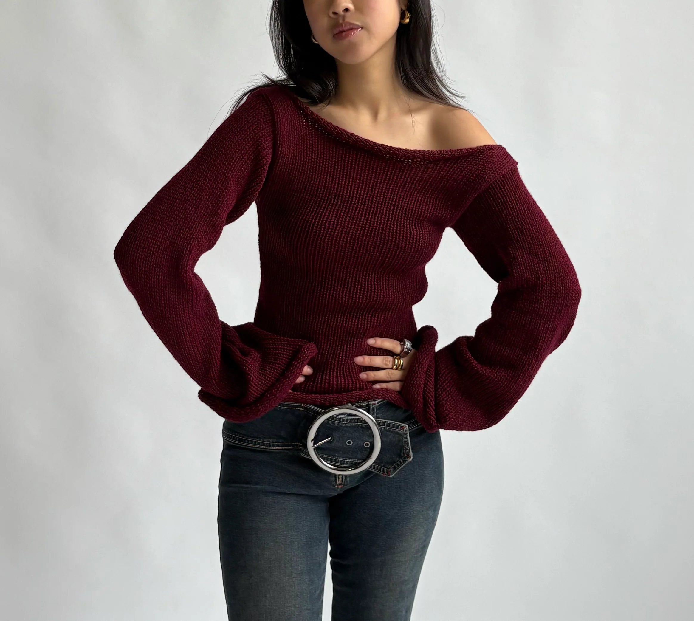 The boatneck top - Cherry red - Image 5