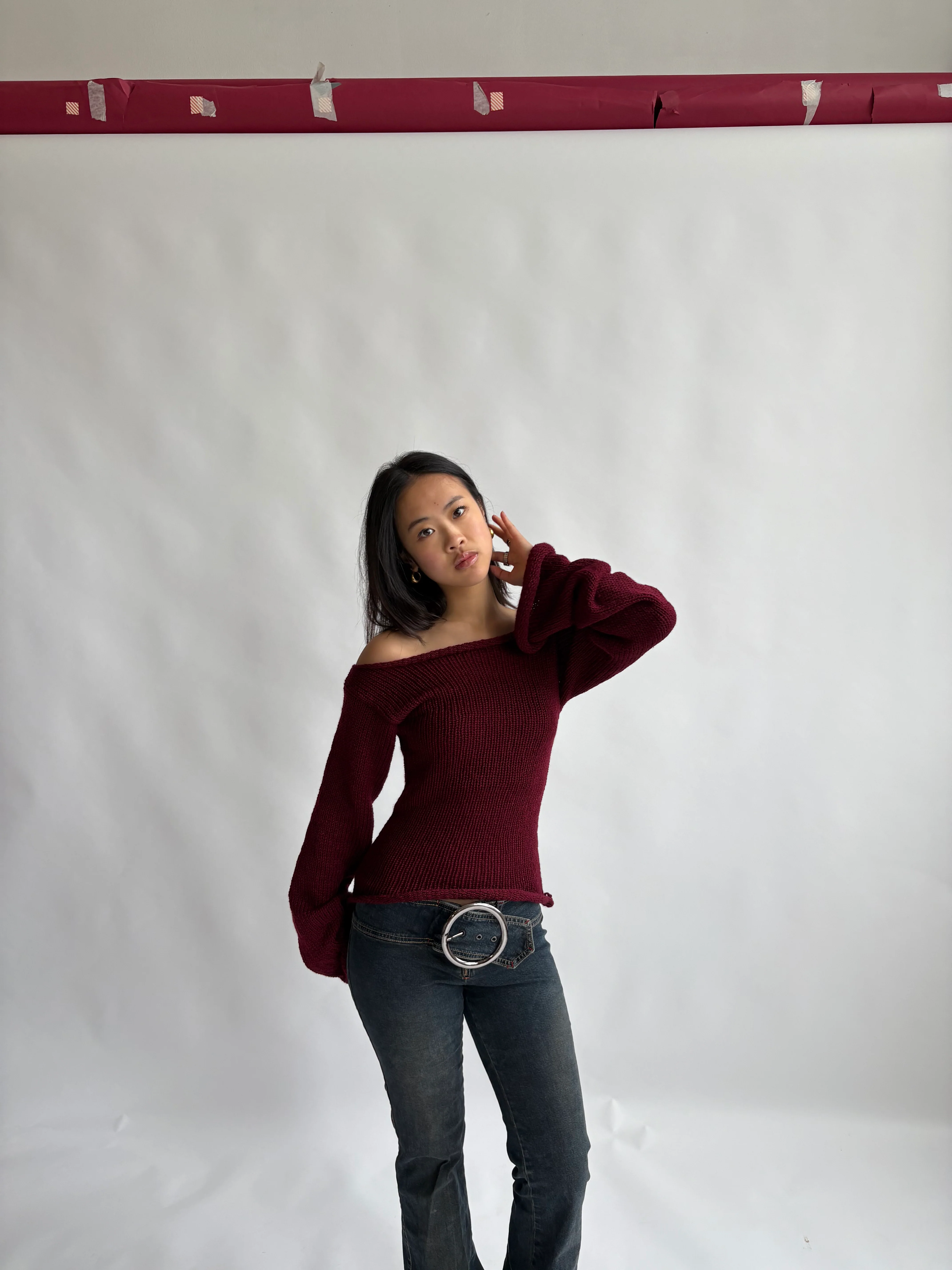 The boatneck top - Cherry red - Image 6