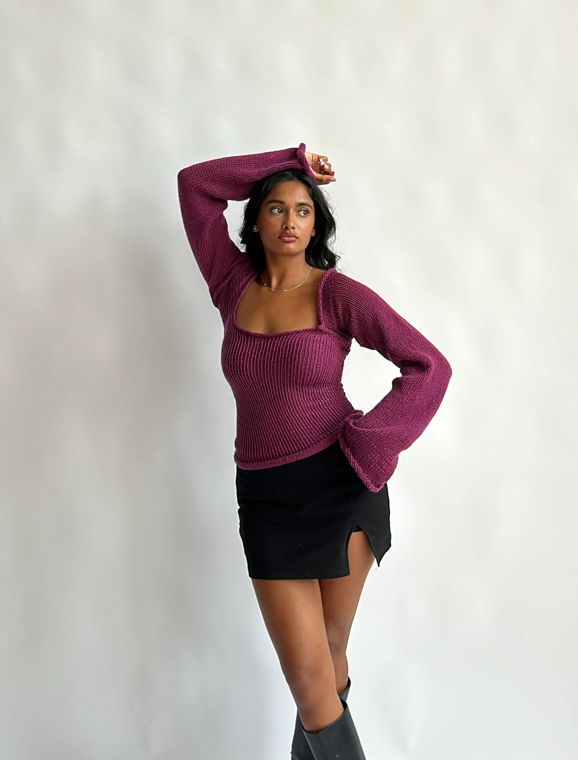 Open back top - Purple - Image 4