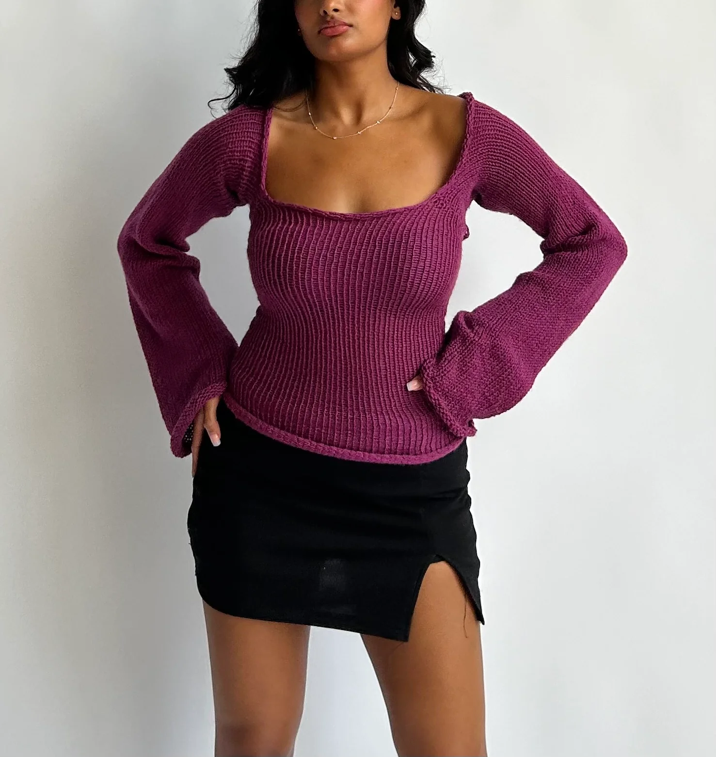 Open back top - Purple - Image 8