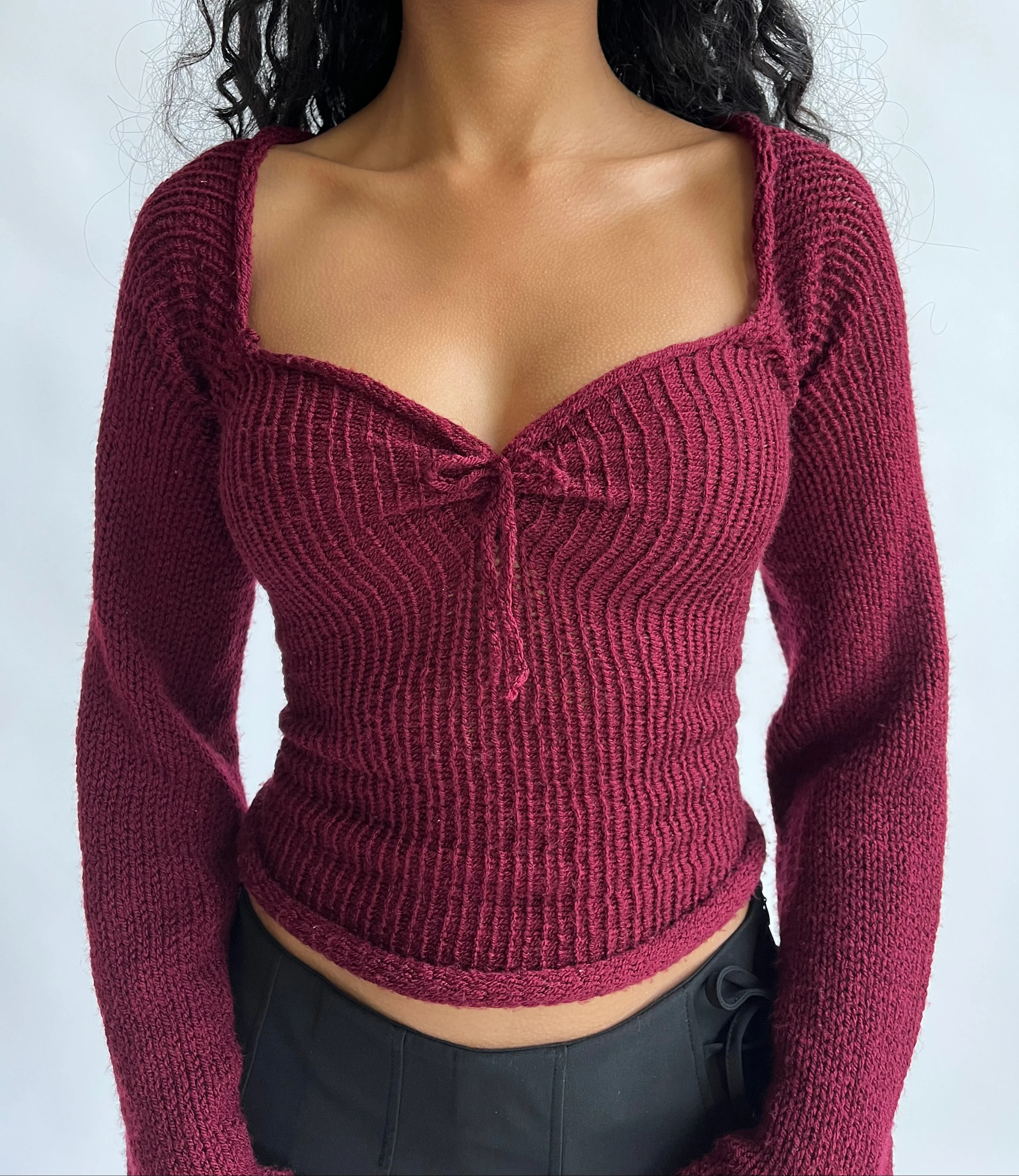 Cherry open back top - Cherry red - Image 3