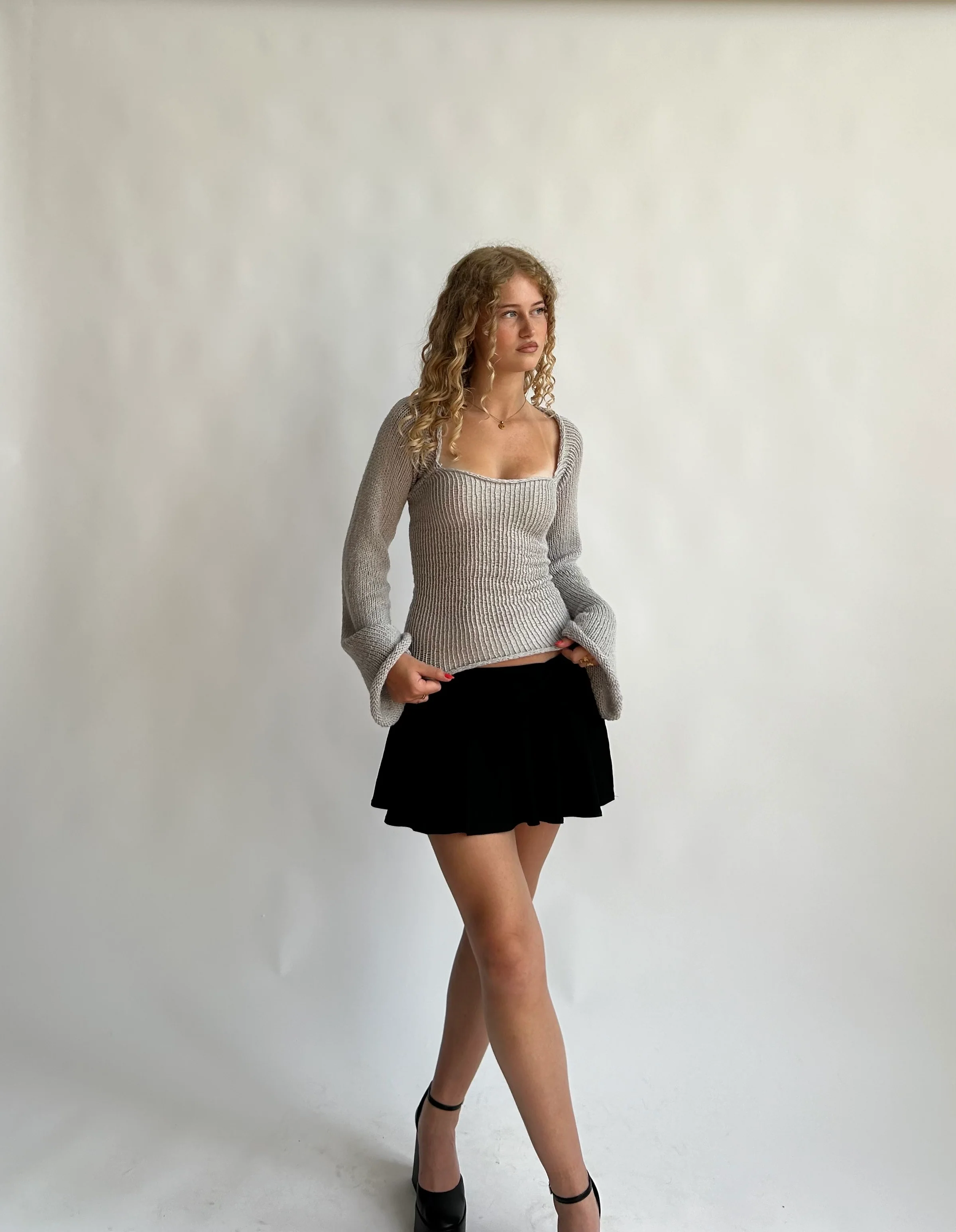 Open back top - Light gray - Image 3