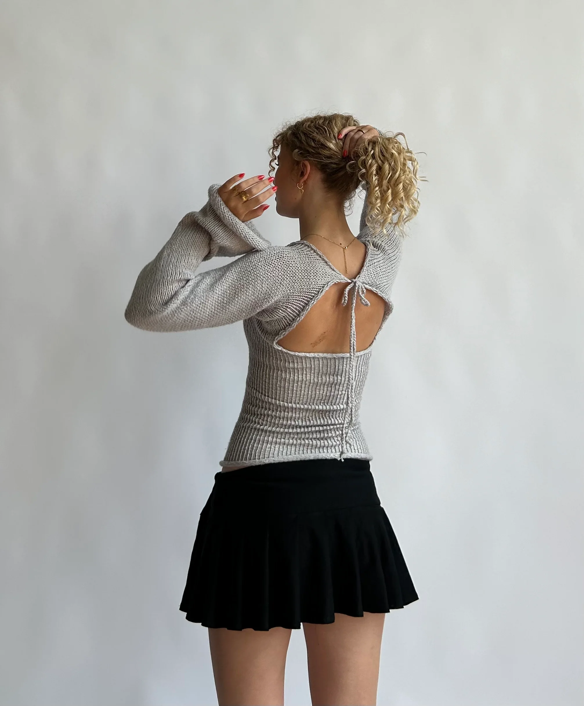 Open back top - Light gray - Image 6