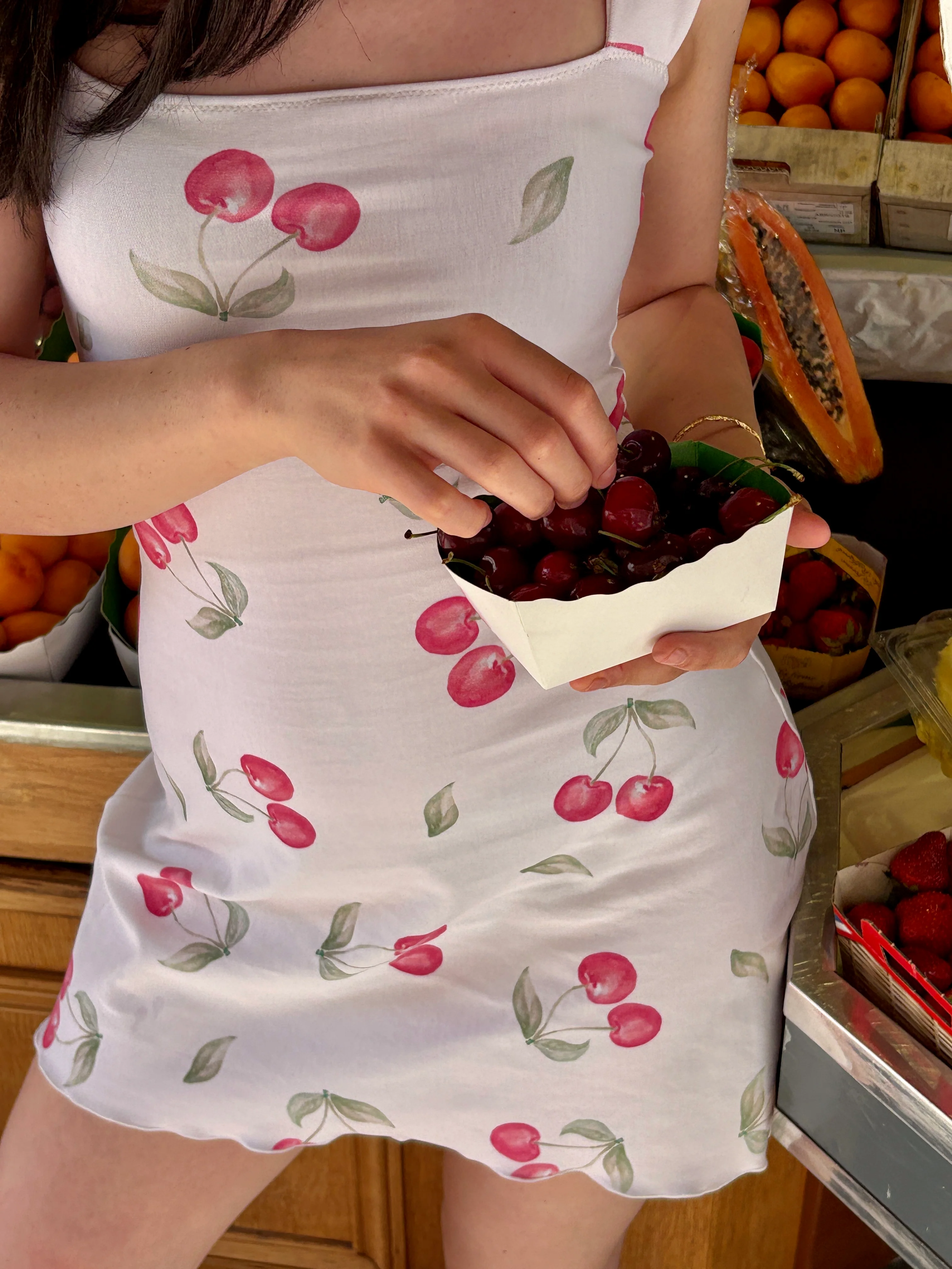 The Cherry mini dress - Petal straps - Image 11