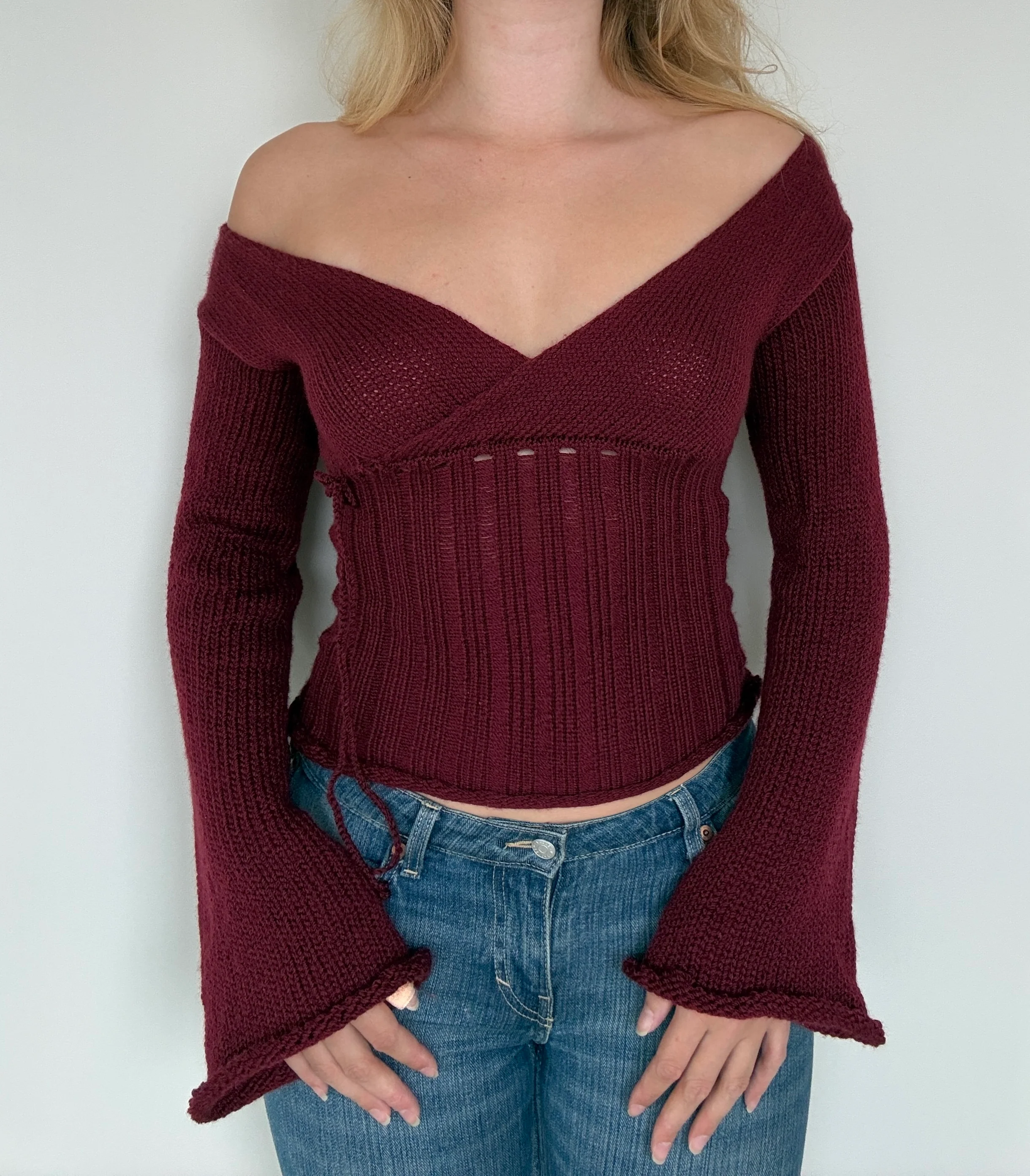 The Olivia sweater - cherry red - Image 2