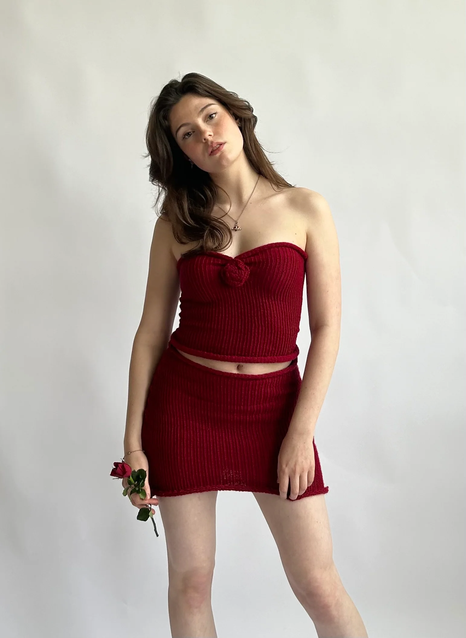 The rose top - Wine red - Image 5