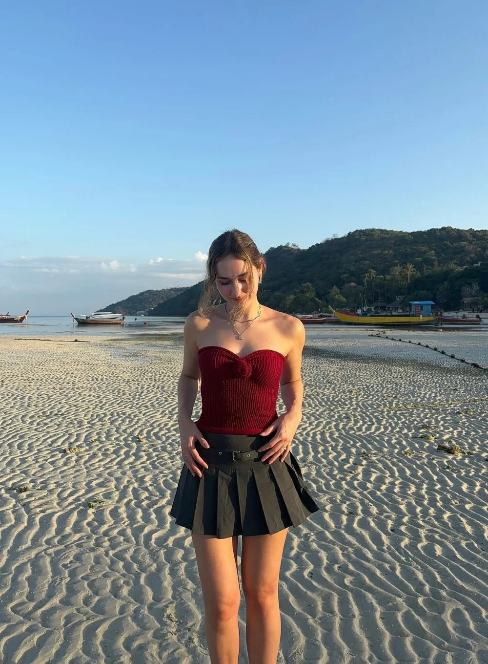 The rose top - Wine red - Image 6