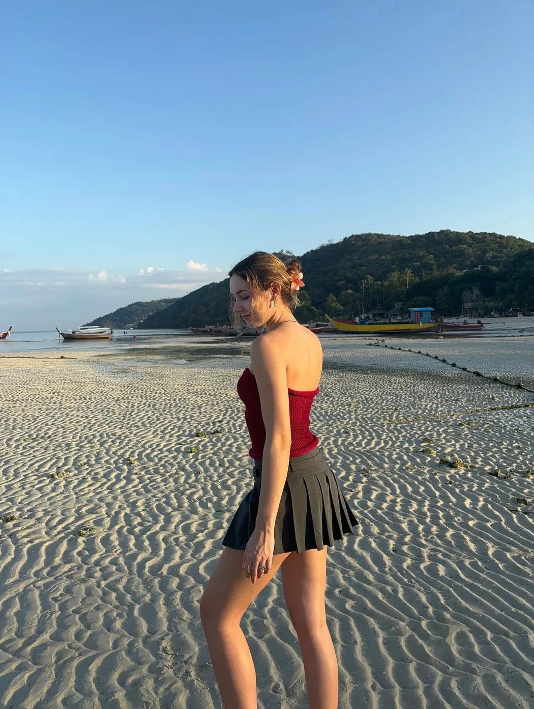 The rose top - Wine red - Image 8